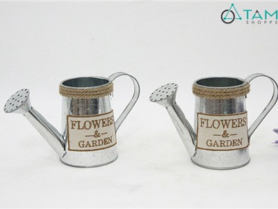 Bình tưới cây trang trí Vintage dây thừng Flower Garden FE-BTUOI-06